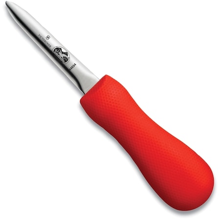 Swiss Army Brands 44694 Kitchen Specialty Knives & Tools Oyster 3In Blade, Boston Style, Narrow, Supergrip Red Pac VIC-7.6399.4